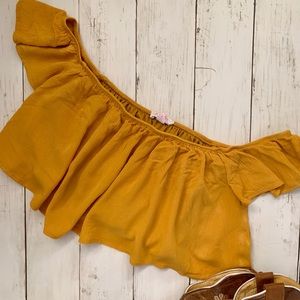 Mustard Crop Top